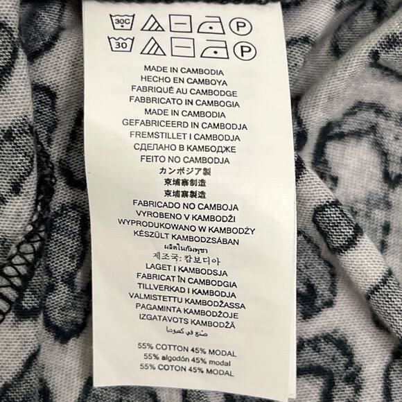 Michael Kors Leopard Animal Print Off Shoulder Top Blouse Women’s Size Large - Picture 7 of 7